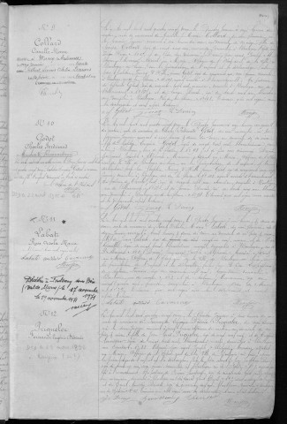 Naissance, enregistrement : Registre de 1892