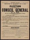 Élection des membres du conseil général de la Seine pour les arrondissements de Saint-Denis et Sceaux,