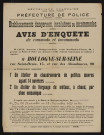 Avis d'enquête de commodo et incommodo : rue Saint-Denis 13 et rue des Abondances 20, M. Galle : installation d'un atelier de chaudronnerie de petites oeuvres ayant 14 ouvriers et d'un atelier de forgeage de métaux à chaud par choc mécanique.