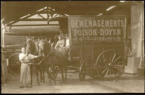 (sans titre), Boulogne-Billancourt - rue d'Aguesseau . - Entreprise de déménagements Poison-Doyen - Hippomobile de l'entreprise : déménagements Poison-Doyen 142 rue d'Aguesseau Boulogne Tél.547