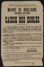 Caisse des écoles é,