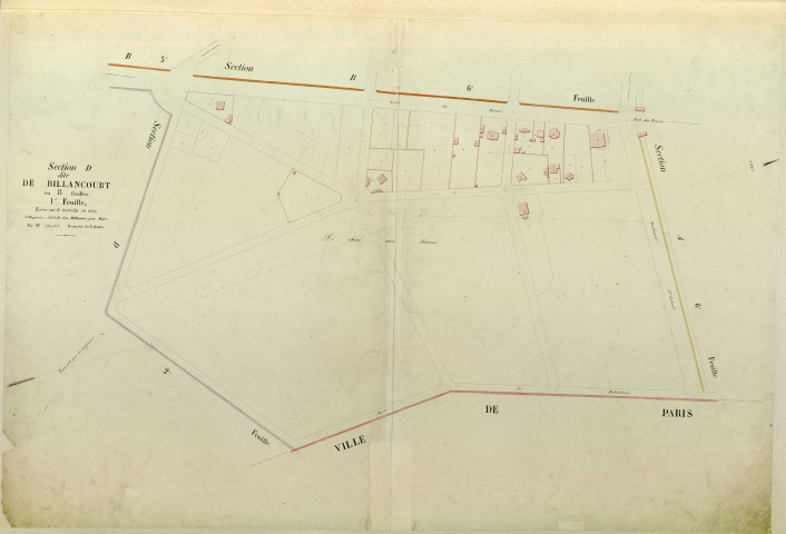 Section D dite de Billancourt, 1ère feuille