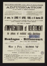Adjudication [...] d'un fonds de commerce d'imprégnation et revêtement de pièces et matériel radio-électrique exploité à Boulogne-Billancourt 212-214 rue Galliéni,