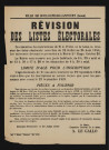 Révision des listes électorales,