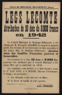 Legs Lecomte : attribution de 10 dots de 8000 francs en 1942,