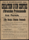 Création d'un centre d'orientation professionnelle,