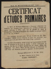 Certificat d'études primaires ,