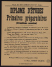 Diplôme d'études primaires préparatoires, deuxième session ,