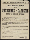 Organisation d'un patronage-garderie durant le mois de septembre,