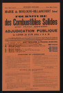 Fourniture des combustibles solides pour l'hiver 1954-1955 : adjudication publique,