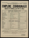 Emplois communaux réservés aux pensionnés et aux veuves de guerre habitant le département de la Seine, Recrutement à Boulogne-Billancourt d'un aide-plombier-couvreur et d'un maçon-cimentier.