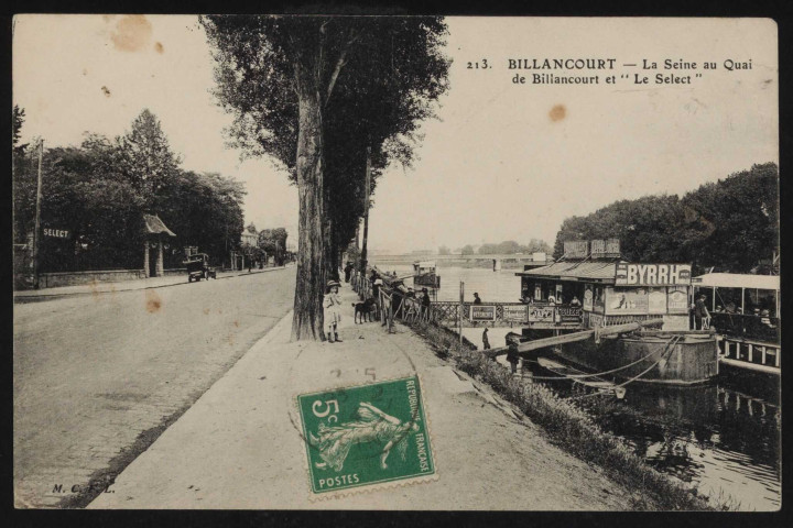 213 - Billancourt: la Seine au quai de Billancourt et "Le Select".