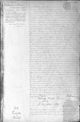 Mariage, enregistrement : Registre de 1904