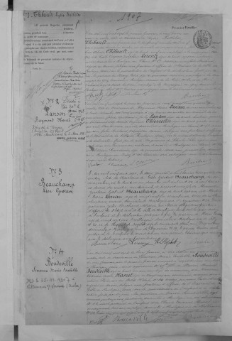 Naissance, enregistrement : Registre de 1907