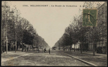 1781 - Billancourt - La Route de Versailles, Boulogne-Billancourt . avenue Edouard Vaillant ou avenue du Général Leclerc . - perspective