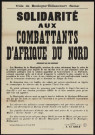 Solidarité aux combattants d'Afrique du Nord,