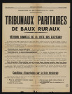 Tribunaux paritaires de baux ruraux : révision annuelle de la liste des électeurs,