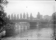 Ancien pont de Billancourt, côté amont, vue de l'île