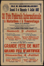 31e fête fédérale internationale de natation et de sauvetage organisée par la municipalité , Affiche en deux parties.