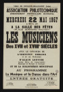 Les Musiciens des XVII et XVIIIe siècles,