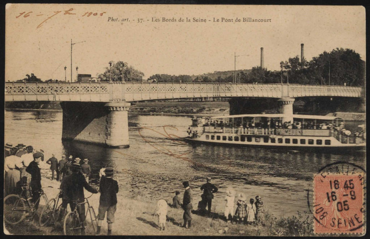 37- Les bords de la Seine: le pont de Billancourt.