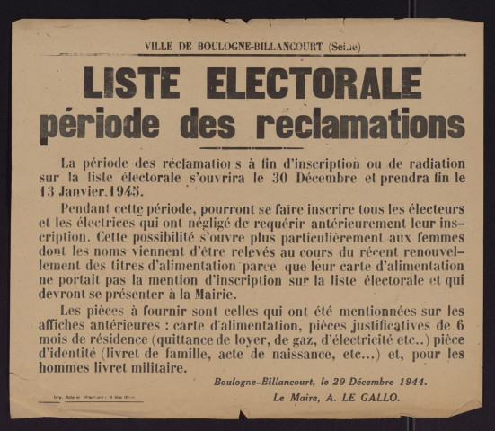 Liste électorale,