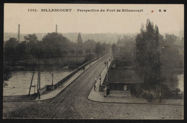 1512 - Billancourt: perspective du pont de Billancourt.