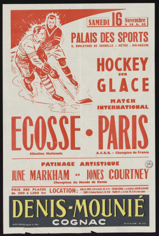 Hockey sur glace, Ecosse [contre] Paris - ACBB,