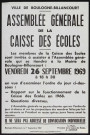 Assemblée générale de la caisse des écoles,