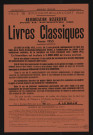 Adjudication pour la fourniture des livres classiques pendant l'année 1953,