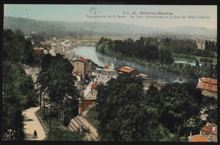 72 - Boulogne-sur-Seine: bords de Seine et panorama de Saint-Cloud (s.d.).