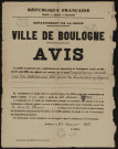 Avis [d'enquête pour l'acquisition d'un immeuble rue des Abondances 56, pour la construction d'un hôpital],