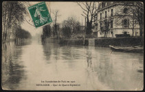 Les inondations de Paris 1910 - Boulogne - Quai du Quatre-Septembre, Boulogne-Billancourt. quai du Quatre Septembre . - Crue de la Seine, janvier 1910