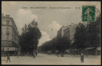 6827 - Billancourt - Route de Versailles, Boulogne-Billancourt . avenue Edouard Vaillant . - perspective - Vue de la place Marcel Sembat. Sur chaque trottoir, des commerces. A gauche, un café et à droite un tabac.