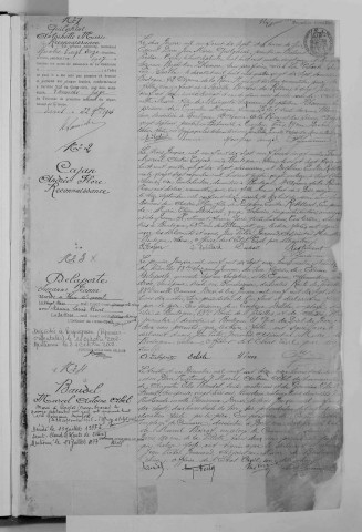 Naissance, enregistrement : Registre de 1917