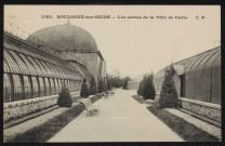 1163 - Boulogne-sur-Seine - Les Serres de la Ville de Paris, Paris 16ème arrondissement . - Jardins des Serres d'AuteuilA gauche, la serre centrale