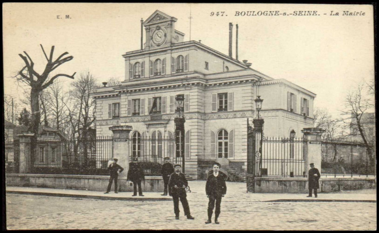 947 - Boulogne-sur-Seine - La Mairie, Boulogne-Billancourt. rue de l'Ancienne Mairie . - la mairieVue de la façade de la quatrième mairie