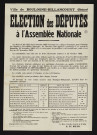 Election des députés à l'Assemblée nationale ,