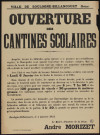 Ouverture des cantines scolaires,