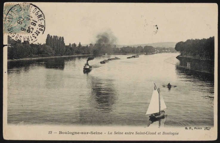 12 - Boulogne-sur- Seine: la Seine entre Saint-Cloud et Boulogne.