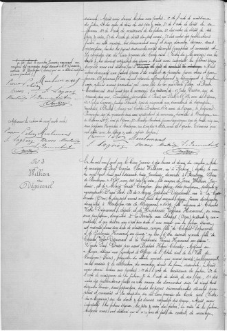 Mariage, enregistrement : Registre de 1901