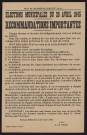 Élections municipales du 29 avril 1945 : recommandations importantes,