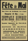 Fête de mai [avec] spectacle hippique offert par la section équestre de l'ACBB,