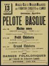 Quinzaine sportive, pelote basque,