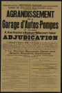 Agrandissement du garage d'autos-pompes (1ère tranche) 2 rue Couchot : adjudication,