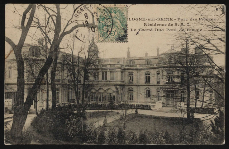 Boulogne-sur-Seine - Parc des Princes - Résidence de S.A.I. - Le Grand Duc Paul de Russie, Boulogne-Billancourt . avenue Robert Schuman . - école-collège Dupanloup, façade et cour intérieures