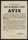 Avis [relatif au projet de construction de trottoirs rue Thiers et boulevard de Strasbourg],