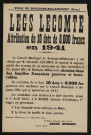 Legs Lecomte : attribution de 10 dots de 8000 francs en 1942,