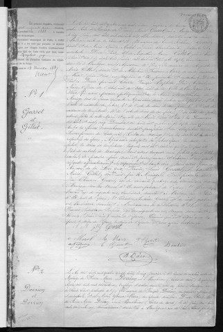 Mariage, enregistrement : Registre de 1888