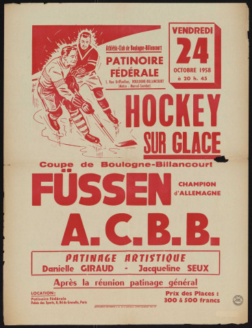 Hockey sur glace, Füssen [contre] ACBB,